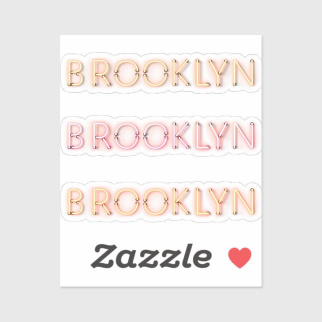 Brooklyn Glowing Neon Lights x3 (Sheet)
