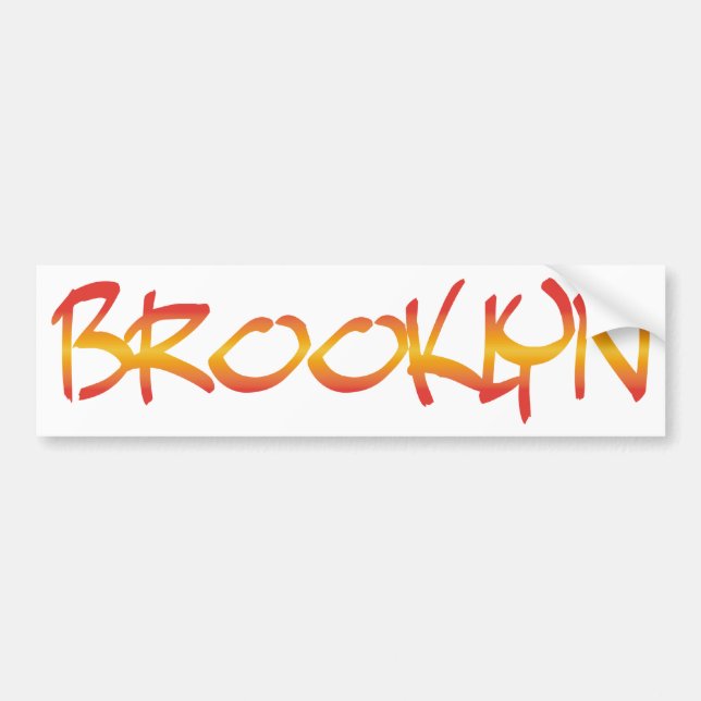Brooklyn Graffiti Bumper Sticker (Front)