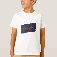 Brooklyn Handwritten Red Typography  T-Shirt