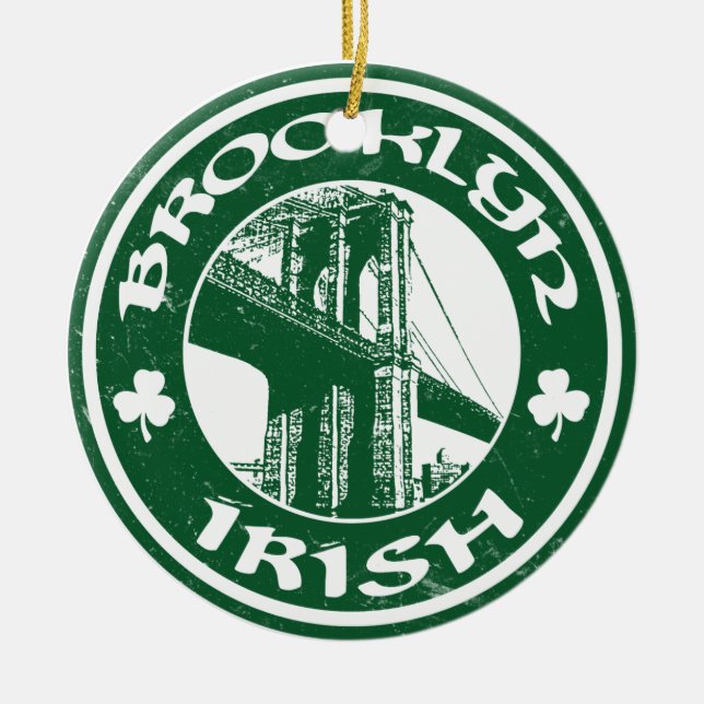 Brooklyn Irish Ceramic Tree Decoration (Front)