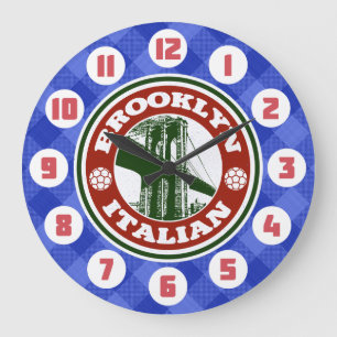 Brooklyn Italian American Round Clock