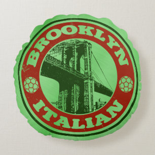 Brooklyn Italian American Round Cushion, New York Cushion