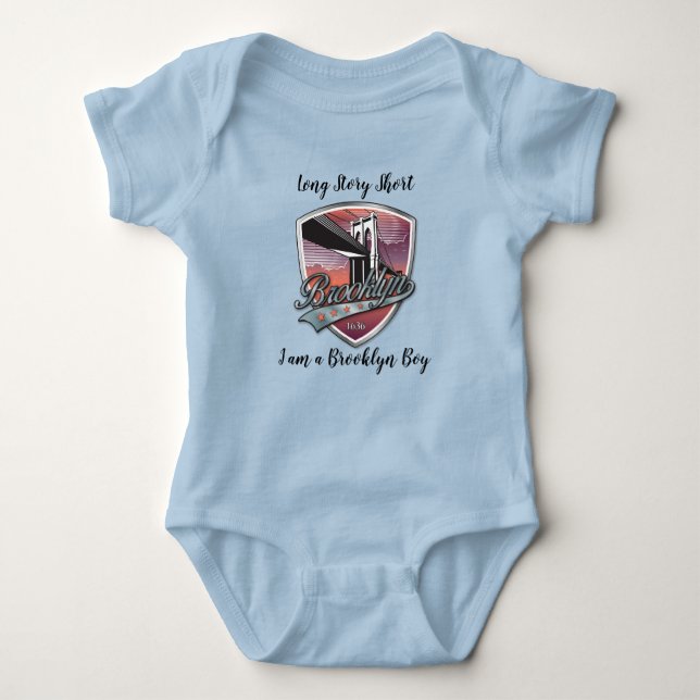Brooklyn Logo Design Baby Bodysuit (Front)