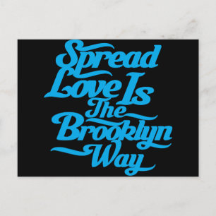 Brooklyn Love Blue Postcard