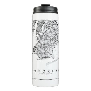 Brooklyn Map Illustration Thermal Tumbler