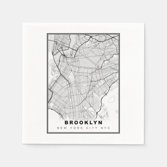 Brooklyn Map Napkin (Front)