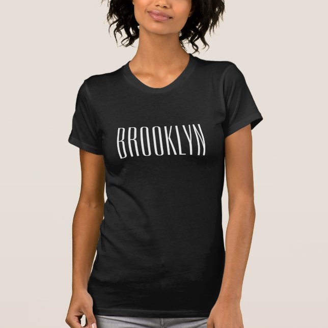 Brooklyn | Modern Minimalist Typography Custom  T-Shirt (Front)