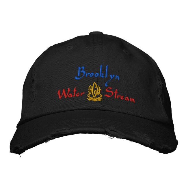 Brooklyn Name With English Meaning Black Embroidered Hat (Front)