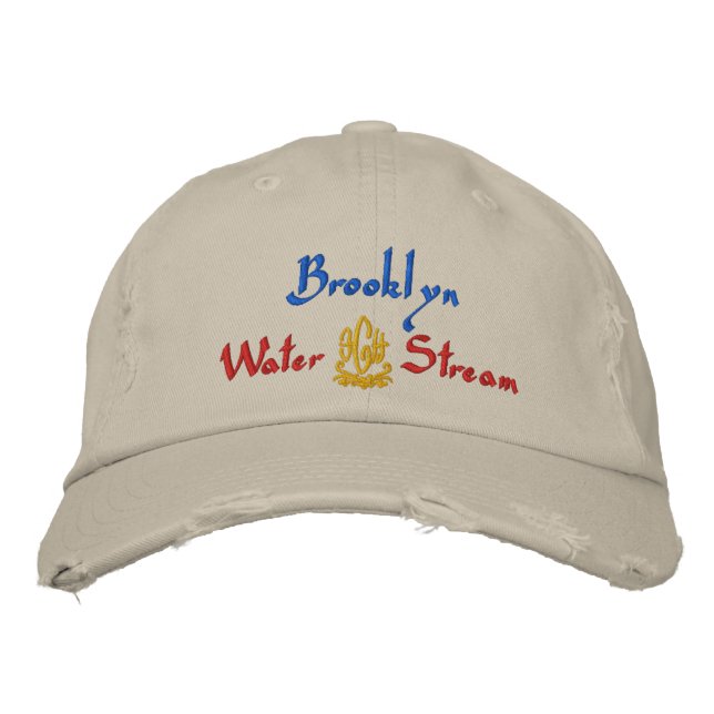 Brooklyn Name With English Meaning Stone Embroidered Hat (Front)
