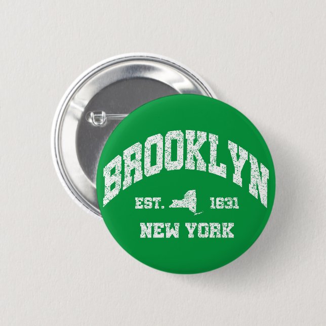 Brooklyn,New York 6 Cm Round Badge (Front & Back)