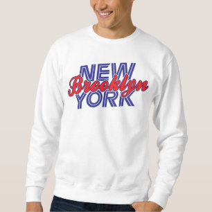 Brooklyn New York - Blue & Red Sweatshirt