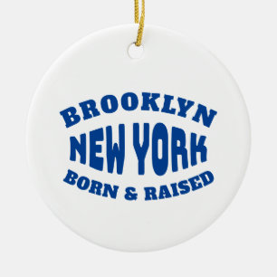 Brooklyn New York Born and Raised Ceramic Tree Decoration