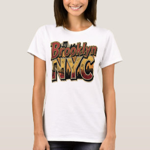 Brooklyn New York City Vintage Bridge Sticker Art T-Shirt