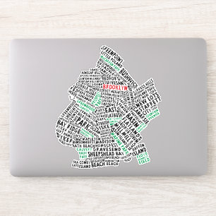 Brooklyn New York City Word Art Map