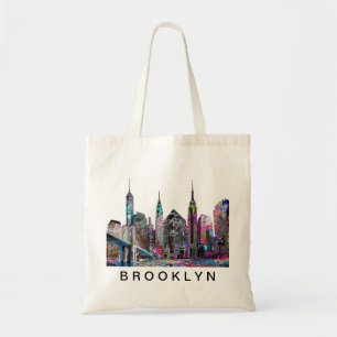 Brooklyn, New York in graffiti Tote Bag