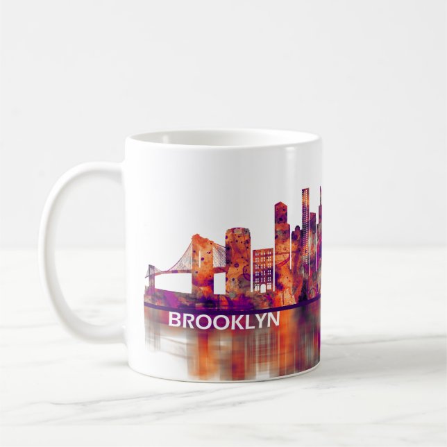 Brooklyn New York Skyline Coffee Mug (Left)