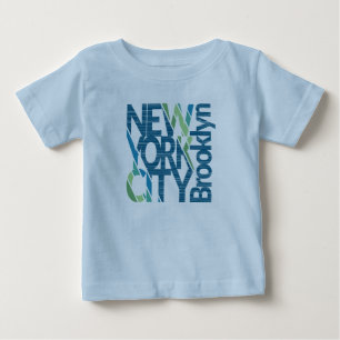 Brooklyn New York Typography Baby T-Shirt