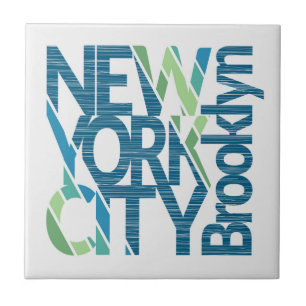 Brooklyn New York Typography Tile