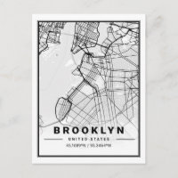 Brooklyn New York US United States Travel City Map