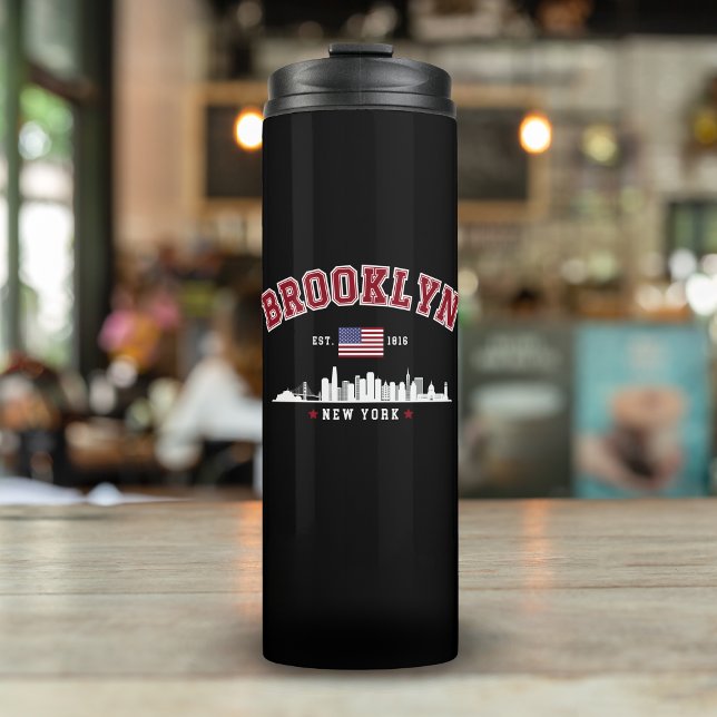 Brooklyn Ney York Est Funny Travel Thermal Tumbler (Creator Uploaded)