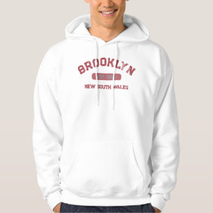 Brooklyn NSW not NY 1884 Vintage Design Red White Hoodie
