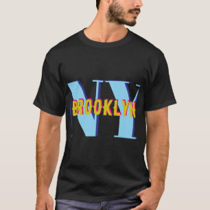 BROOKLYN NY blue grey bklyn stylish  T-Shirt