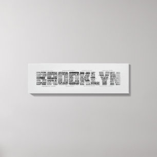 Brooklyn NY Typography Design Canvas Print