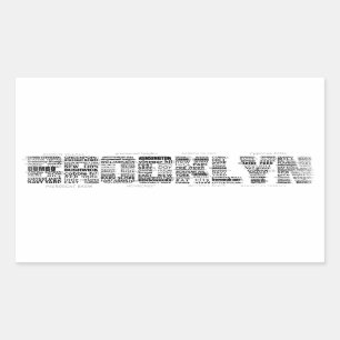 Brooklyn NY Typography Design Rectangular Sticker