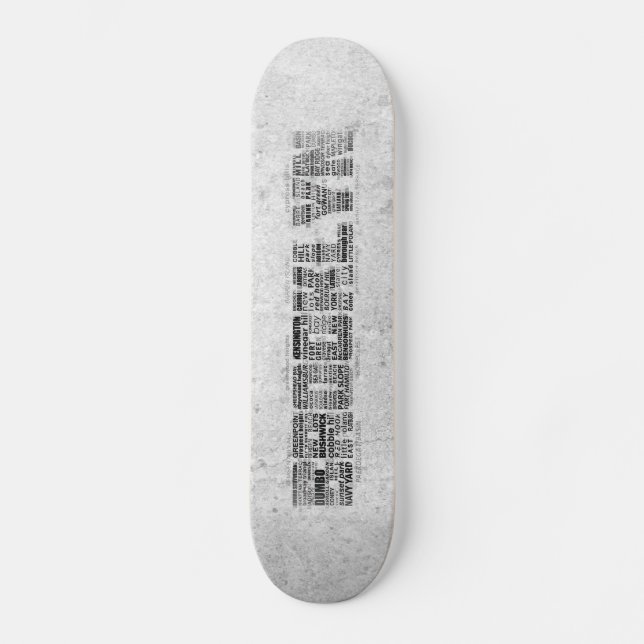 Brooklyn NY Typography Design Skateboard (Front)