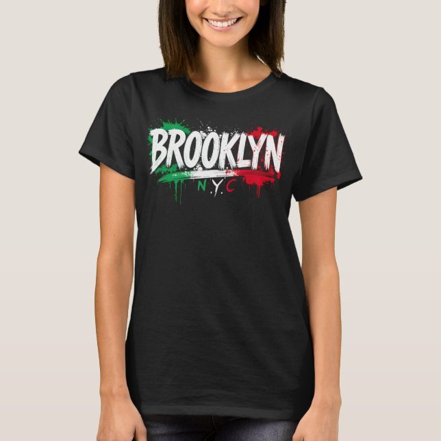 Brooklyn NYC Italian Basic T-Shirt (Front)