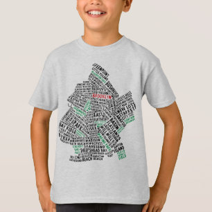Brooklyn NYC Typography Map Tee