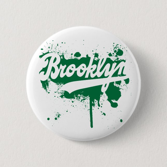 Brooklyn Painted Green Button (Front)