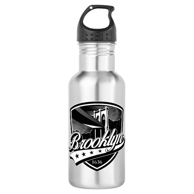 Brooklyn Shield with Swoosh Design 532 Ml Water Bottle (Front)