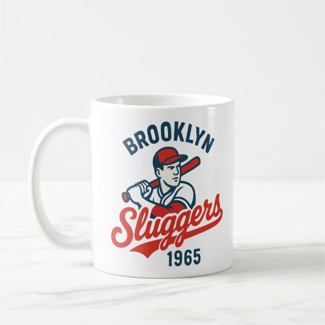 Brooklyn Sluggers 1965 – Vintage Baseball Coffee Mug (Left)