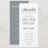 Brooklyn Stylised Skyline | Wedding Program