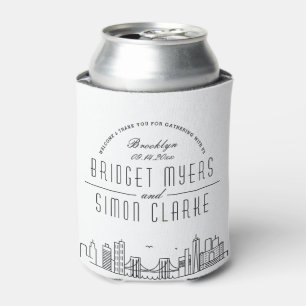Brooklyn Stylised   Wedding Can Cooler