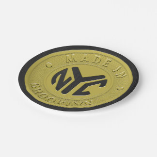 Brooklyn Subway Token Paper Plate