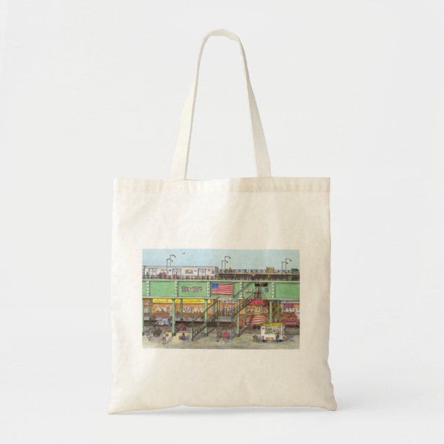 Brooklyn Subway Tote Bag (Front)