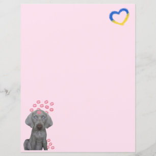 Brooklyn The Dog's Kisses 8.5 x 11 Stationery