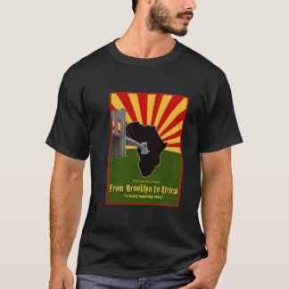Brooklyn to Africa black T- shirt with red border