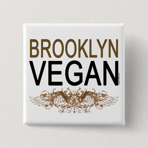 Brooklyn Vegan 15 Cm Square Badge