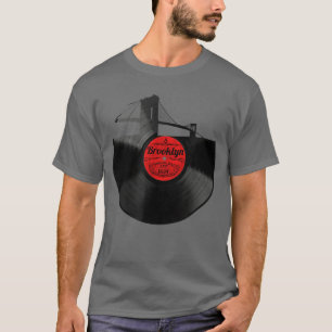 Brooklyn Vintage New York Brooklyn Bridge Vinyl Re T-Shirt