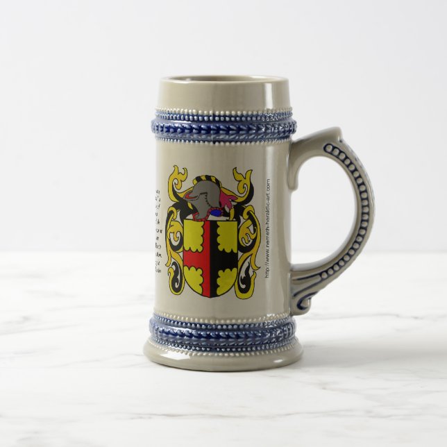 Brooks Family Crest  Stein (Right)