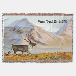 Brooks Range Caribou Throw Blanket