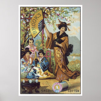 Brooks Spool Cotton Japan Poster