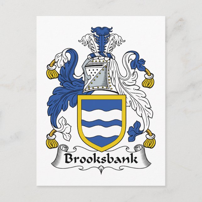 Brooksbank Family Crest Postcard (Front)