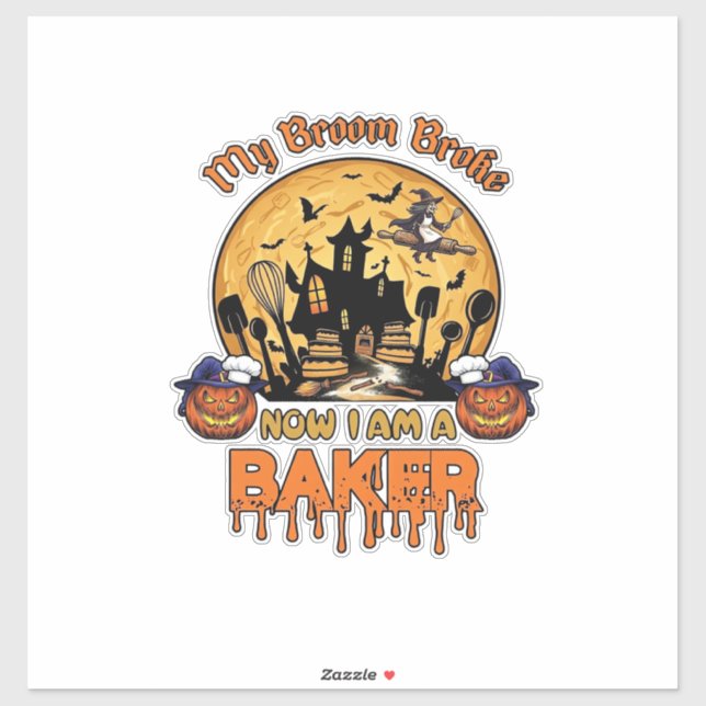 Broom Broke Baker Halloween Witch Chef Pumpkin_1 (Sheet)
