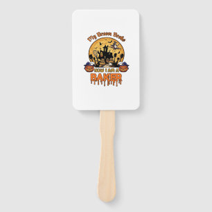 Broom Broke Baker Halloween Witch Chef Pumpkin_1 Hand Fan
