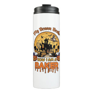 Broom Broke Baker Halloween Witch Chef Pumpkin_1 Thermal Tumbler