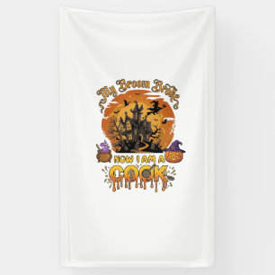 Broom Broke Cook Halloween Haunted House Cauldron Banner